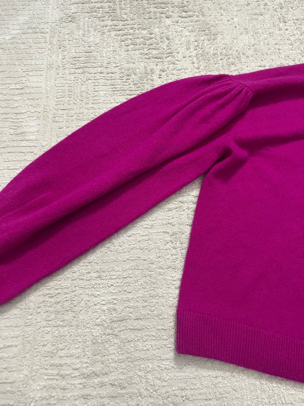Aqua Cashmere Balloon Sleeve Sweater - Picture 3 of 7